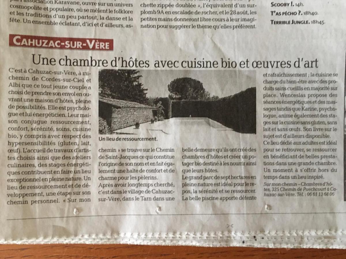 Sur Mon Chemin Chambres D'Hotes Cahuzac-sur-Vere Exterior photo
